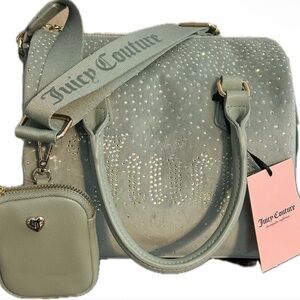Juicy Couture Mint Green Studded Shoulder Bag